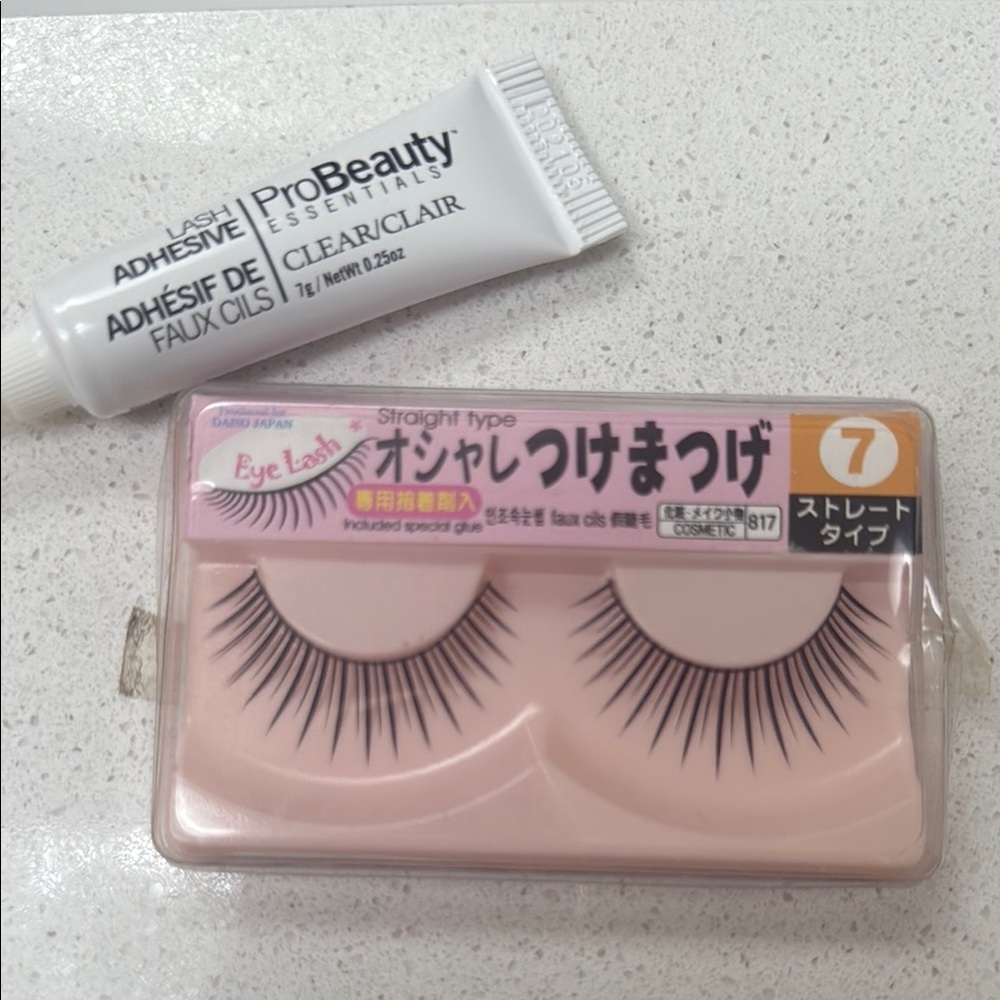 Lash Adhesive and False Eyelashes Set